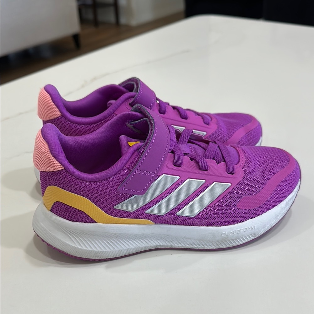 Adidas Kids' Purple and Pink Sneakers